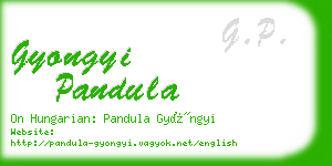 gyongyi pandula business card